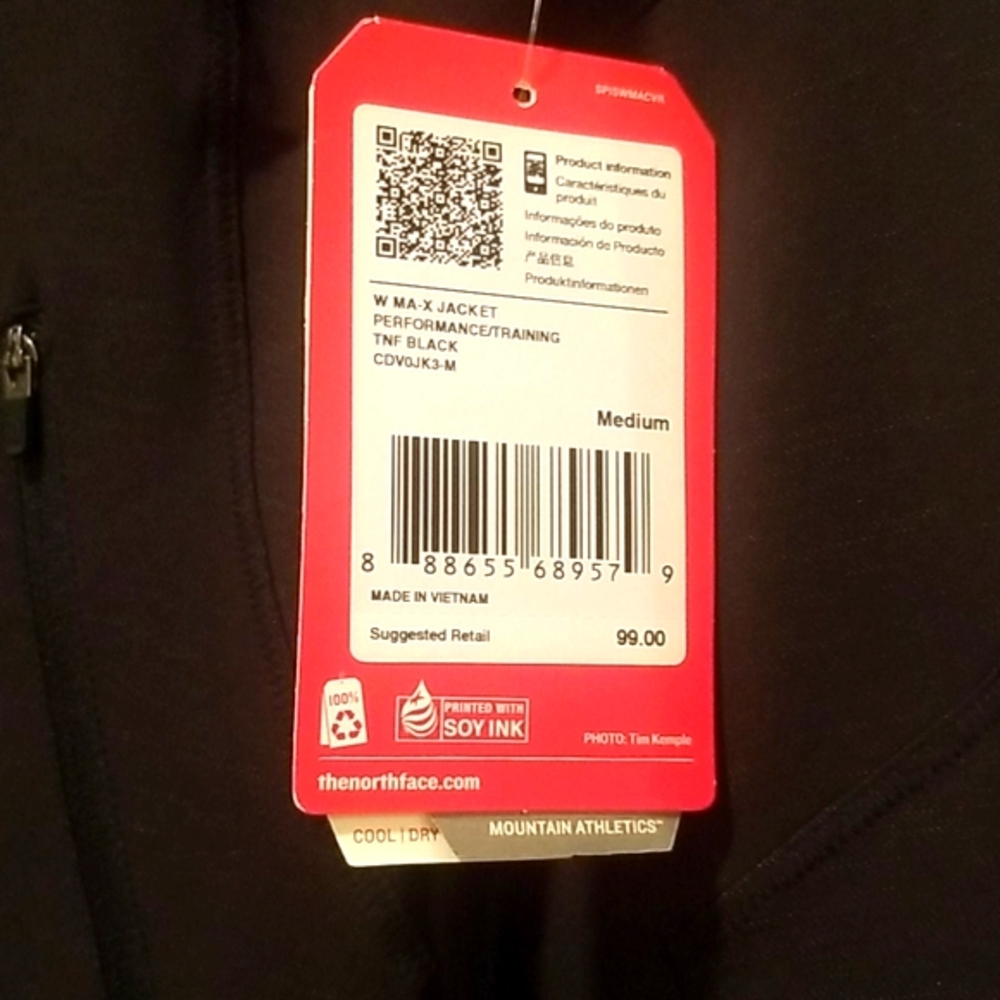 SOLD - North Face Performance Track Jacket - Black - Picture 6 of 7